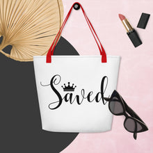 Load image into Gallery viewer, Saved All-Over Print Large Tote Bag