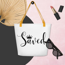 Load image into Gallery viewer, Saved All-Over Print Large Tote Bag